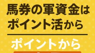 【お得情報】馬券の軍資金はポイント活から【ポイントから現金還元】